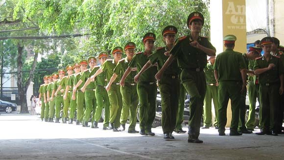 87 học viên tham gia tập huấn điều lệnh CAND ảnh 3 87 học viên tham gia tập huấn điều lệnh CAND ảnh 3