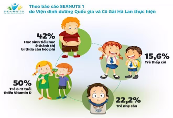 Tại Việt Nam, nghiên cứu SEANUTs thực hiện bởi sự phối hợp của Viện Dinh dưỡng quốc gia Tại Việt Nam, nghiên cứu SEANUTs thực hiện bởi sự phối hợp của Viện Dinh dưỡng quốc gia
