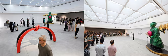 Khu vực trung tâm triển lãm gây ấn tượng mạnh mẽ với người xem