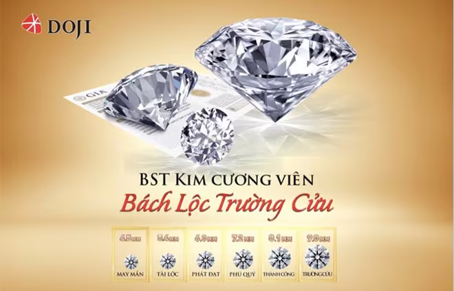 Kim cương viên DOJI uu đãi theo list đặc biệt, hoàn tiền tới 300 triệu đồng. Kim cương viên DOJI uu đãi theo list đặc biệt, hoàn tiền tới 300 triệu đồng.