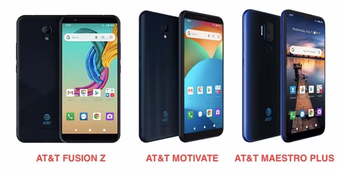 Hình ảnh 3 mẫu điện thoại của VinSmart đang được AT&T phân phối rộng rãi trên toàn nước Mỹ. Hình ảnh 3 mẫu điện thoại của VinSmart đang được AT&T phân phối rộng rãi trên toàn nước Mỹ.