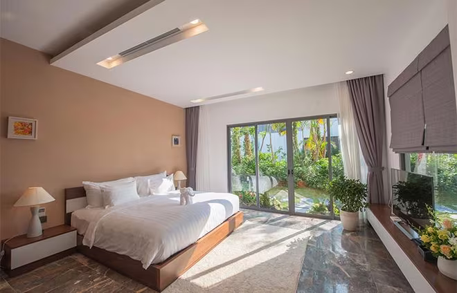 Phòng nghỉ dưỡng mang tôn chỉ “sống sang trọng giữa thiên nhiên” của Flamingo