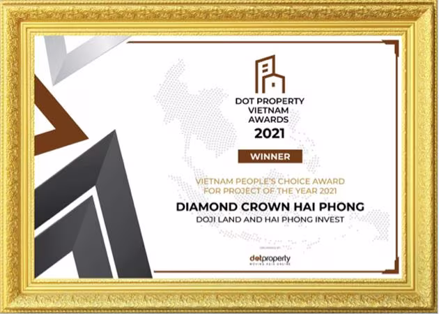 Diamond Crown Hải Phòng đạt giải Dự án của năm do nhà đầu tư bình chọn Vietnam People’s Choice Award for Project of the Year 2021 Diamond Crown Hải Phòng đạt giải Dự án của năm do nhà đầu tư bình chọn Vietnam People’s Choice Award for Project of the Year 2021