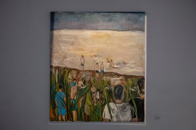 Tác phẩm Những người bơi trên sông của Nghệ sĩ Nguyễn Quốc Đạt