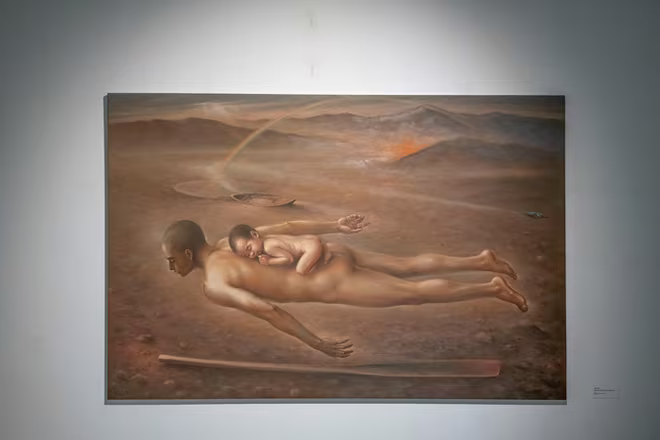 Tác phẩm Bình yên trên lưng cha của Nghệ sĩ Phạm Anh