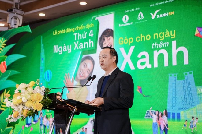 TS. Trần Nam Tú - Phó Vụ trưởng Vụ Khoa học Công nghệ và Môi trường Bộ GD&ĐT đánh giá cao sáng kiến “Thứ 4 Ngày Xanh” của Tập đoàn Vingroup