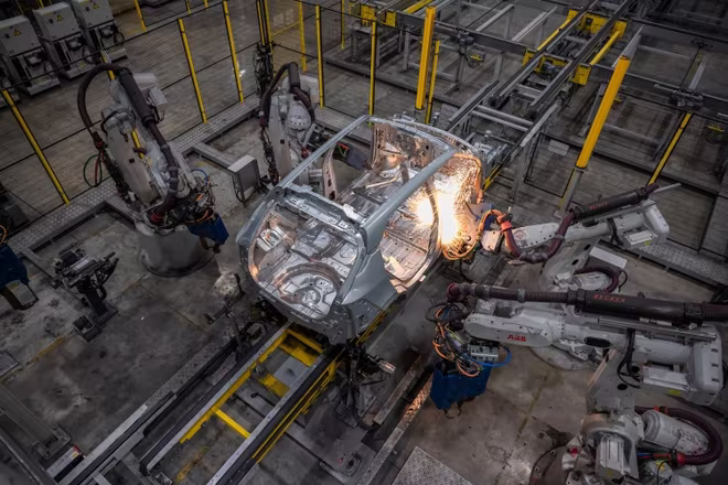 Tổ hợp nhà máy VinFast có mức độ tự động hoá cao.