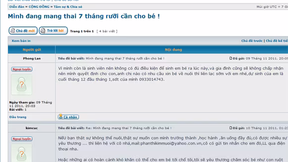 Người mẹ trẻ này đã rao cho con ngay khi đứa bé chưa ra đời