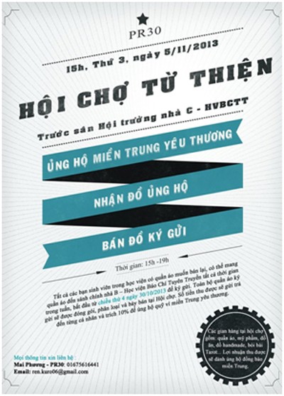 Hội chợ từ thiện: “Vì miền Trung yêu thương” ảnh 1 Hội chợ từ thiện: “Vì miền Trung yêu thương” ảnh 1