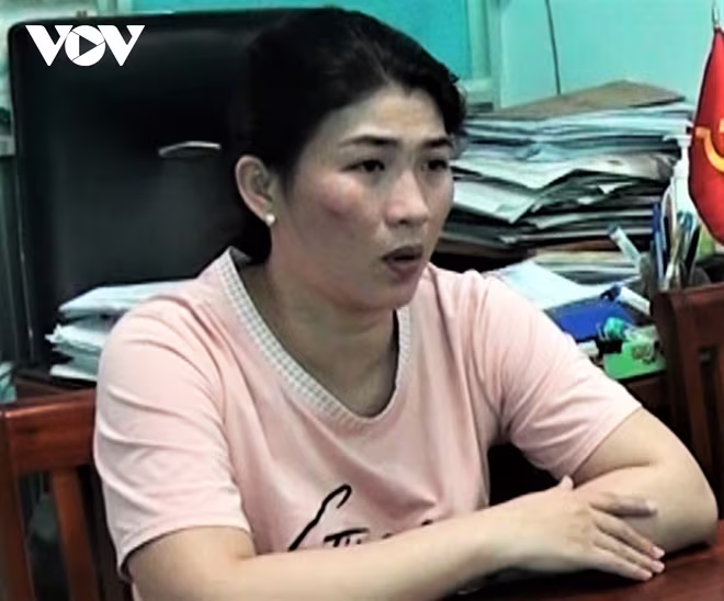 Đối tượng Phan Thị Mỹ Liên tại cơ quan Công an. Ảnh: VOV