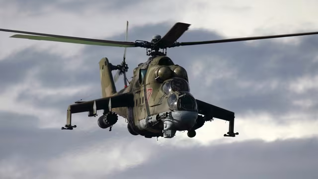 Một trực thăng Mi-24 của Nga. Ảnh minh họa Một trực thăng Mi-24 của Nga. Ảnh minh họa