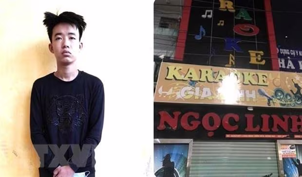 Đối tượng Trần Trung Nam bị tạm giữ hình sự về hành vi tổ chức sử dụng trái phép chất ma túy. Ảnh: TTXVN