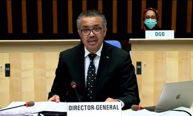 Tổng giám đốc WHO, ông Tedros Adhanom Ghebreyesus tại Đại hội đồng y tế thế giới lần thứ 74 ngày 31-5 Tổng giám đốc WHO, ông Tedros Adhanom Ghebreyesus tại Đại hội đồng y tế thế giới lần thứ 74 ngày 31-5