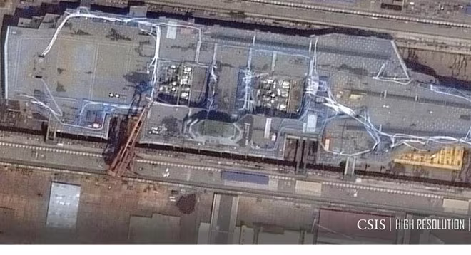 Hình ảnh vệ tinh chụp tàu sân bay thứ 3 của Trung Quốc do CSIS công bố