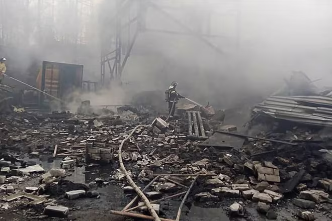 Hiện trường vụ nổ nhà máy Hiện trường vụ nổ nhà máy