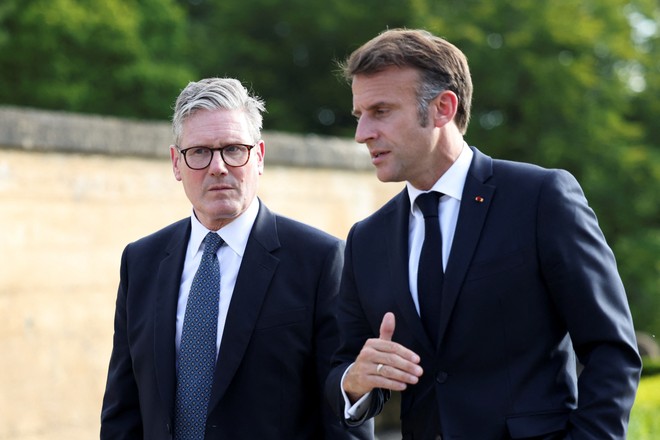 Thủ tướng Anh Keir Starmer và Tổng thống Pháp Emmanuel Macron