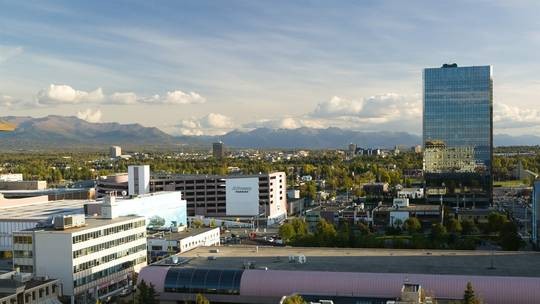 Quang cảnh thành phố Anchorage ở bang Alaska, Mỹ Quang cảnh thành phố Anchorage ở bang Alaska, Mỹ