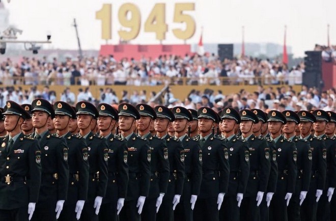 Quân nhân tham gia duyệt binh ở Trung Quốc. (Nguồn: Reuters)