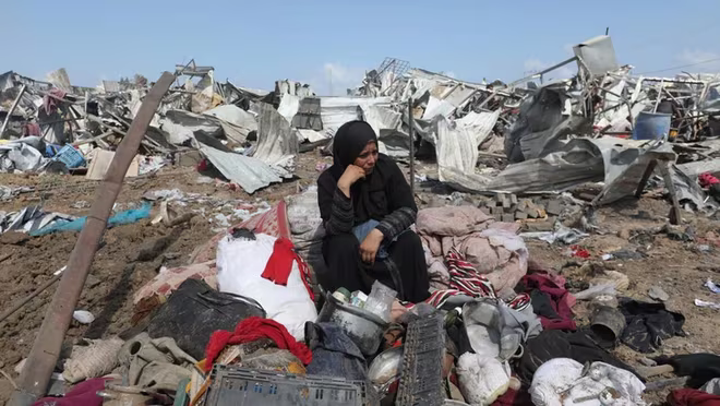 Cảnh đổ nát do chiến sự tại Dải Gaza