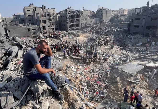 Cảnh đổ nát ở Gaza