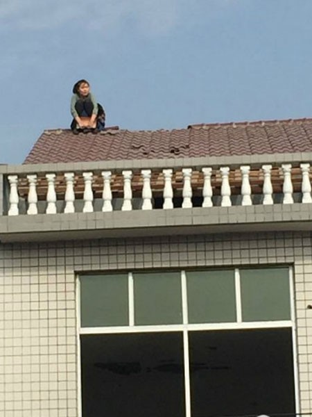 Trèo lên nóc nhà vì chồng đòi ly hôn ảnh 1 Trèo lên nóc nhà vì chồng đòi ly hôn ảnh 1