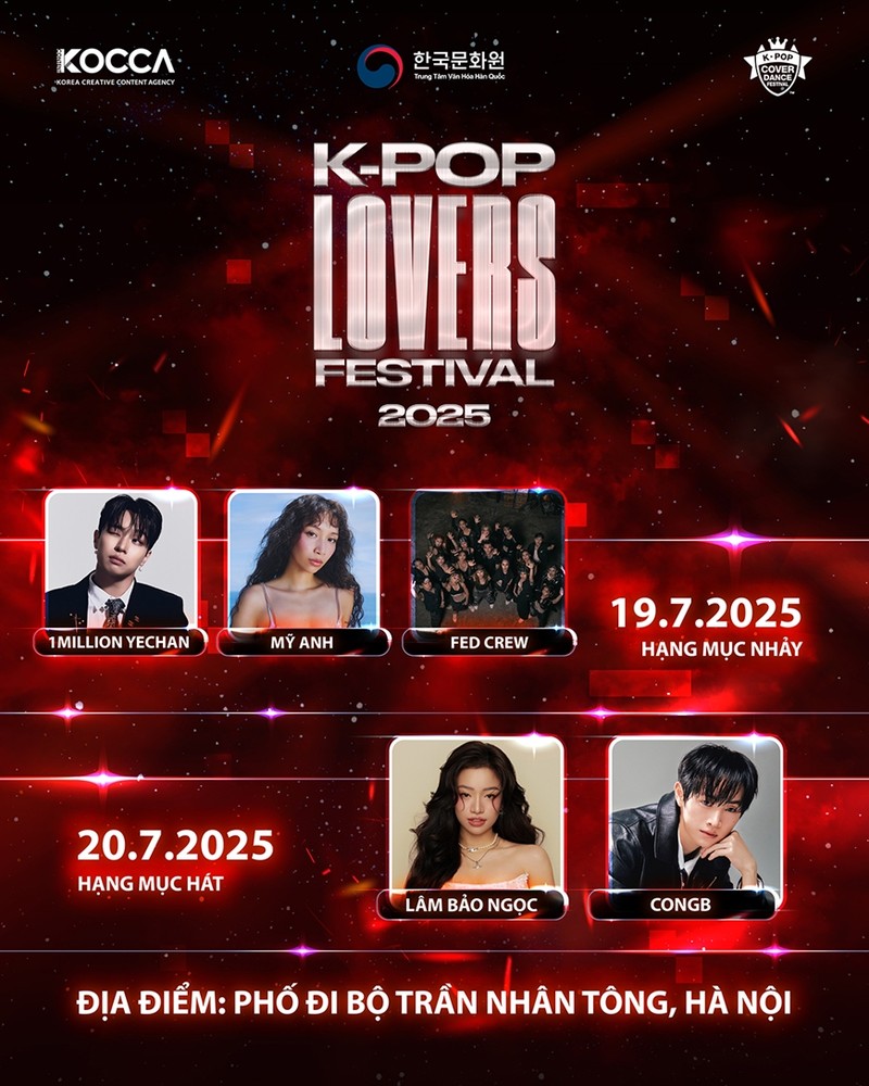 Poster quảng bá chương trình K-pop Lovers Festival 2025
