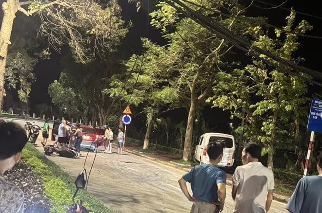 Hiện trường nơi ông L gặp nạn Hiện trường nơi ông L gặp nạn