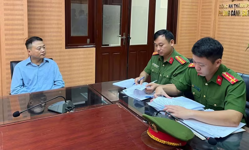 Bị can Nguyễn Hòa Bình tại cơ quan điều tra