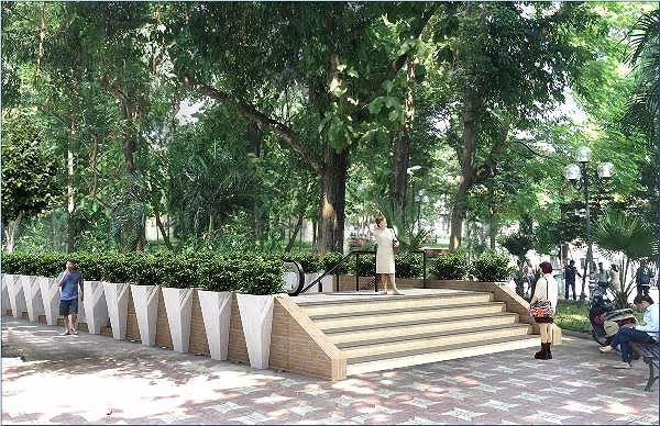 Phối cảnh một phần ga ngầm C9- hồ Hoàn Kiếm của tuyến metro số 2