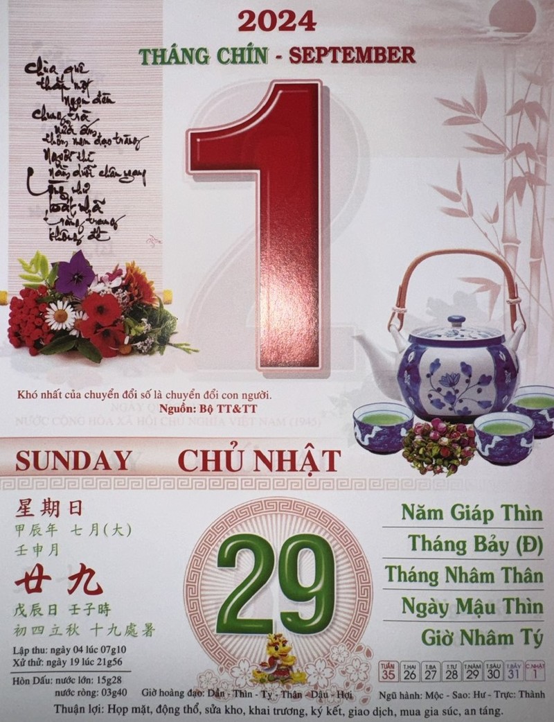 Nhâm Thân Tháng 9 Âm Lịch: Những Điều Cần Biết Và Vận Mệnh Của Bạn