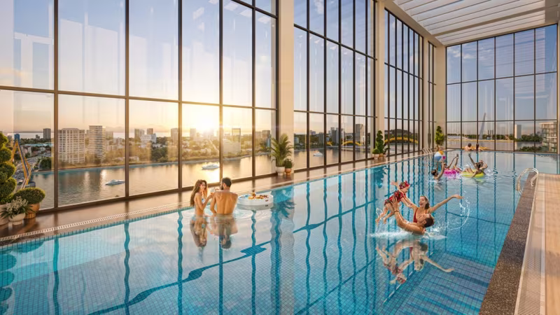 Không gian sống tại Sun Solar Residence được phát triển theo tiêu chuẩn nghỉ dưỡng cao cấp. (Ảnh phối cảnh minh họa: Sun Property)