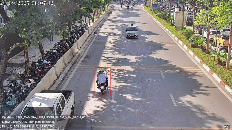 Camera AI phát hiện, phân tích chính xác dữ liệu phương tiện vi phạm Camera AI phát hiện, phân tích chính xác dữ liệu phương tiện vi phạm